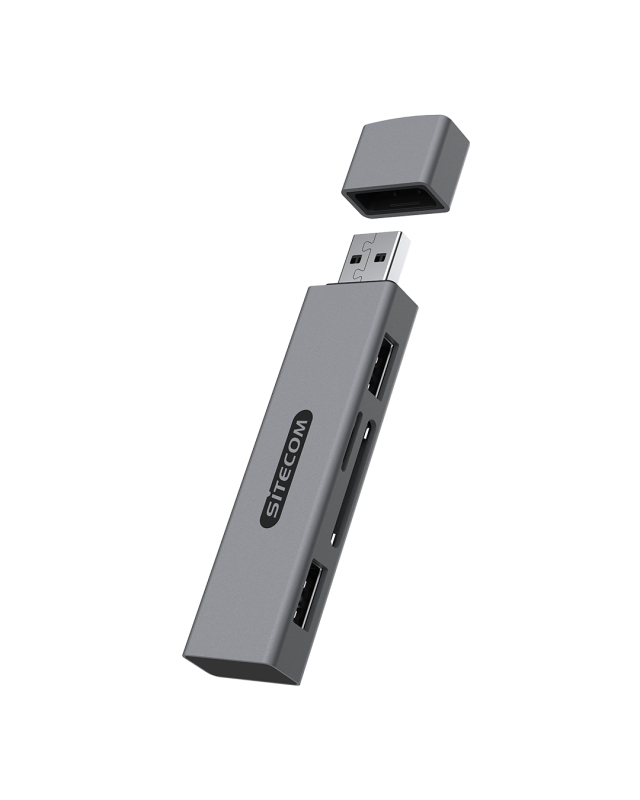 Sitecom MD-1013 card reader USB 2.0 Type-A/Type-C Grey