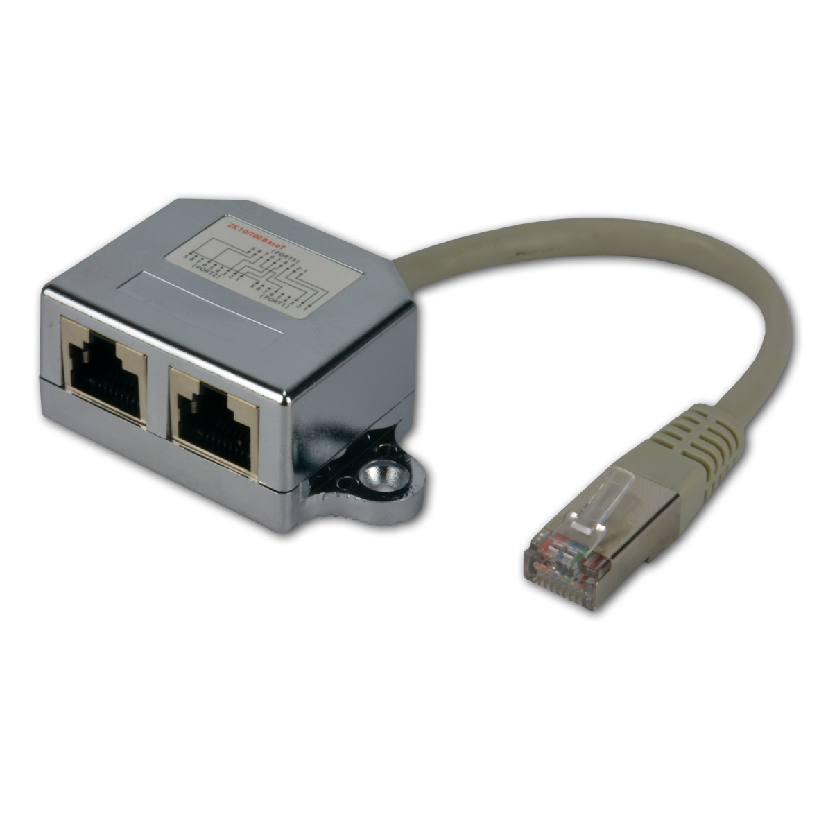 MCL Dedoubleur ethernet blinde networking cable Metallic