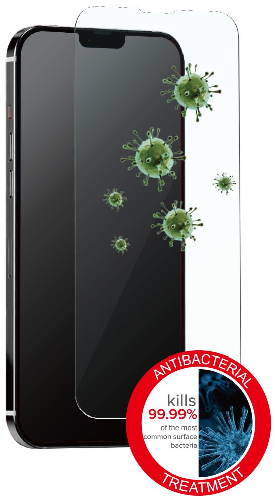 Image of eSTUFF Titan Shield Antibacterial Glass Screen Protector for...