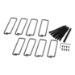 APC NetShelter Cable Management, Vertical Cable Manager, Rings, for NetShelter 750 and 800mm W Enclosures, Set of 8, 76 x 19 x 203 mm