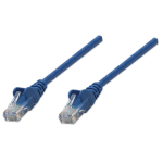 Intellinet Network Patch Cable, Cat5e, 0.5m, Blue, CCA, U/UTP, PVC, RJ45, Gold Plated Contacts, Snagless, Booted, Lifetime Warranty, Polybag