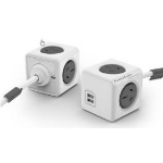 ALLOCACOC PowerCube 4 Power Outlet and 2 USB Ports 1.5m. Grey