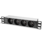Digitus 10" socket strip with aluminum profile, 4-way CEE 7/5 sockets