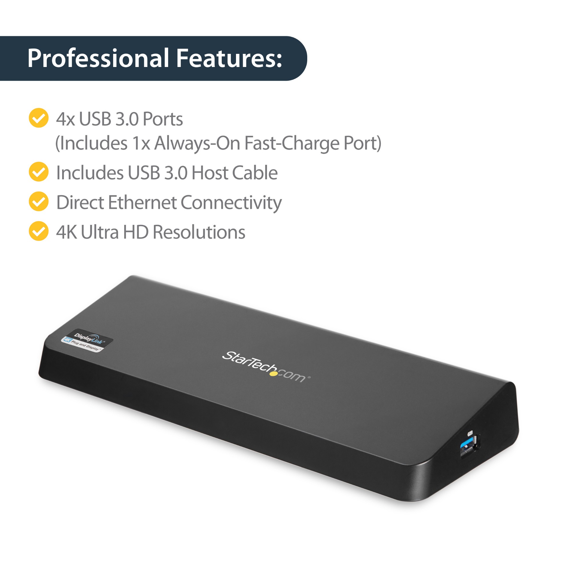 StarTech.com USB 3.0 Docking Station Dual Monitor with HDMI &amp; 4K DisplayPort - USB 3.0 to 4x USB-A, Ethernet, HDMI and DP - USB Type A Universal Laptop Docking Station for Mac &amp; Windows