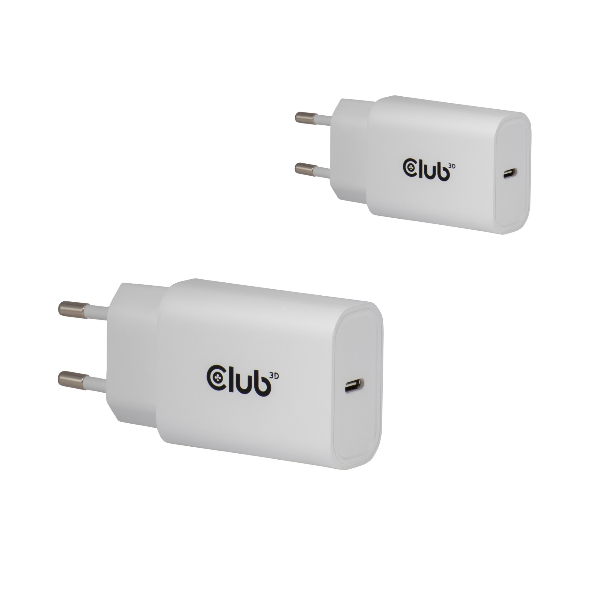 CLUB3D 2-Pack USB C Charger 30 Watt Whit