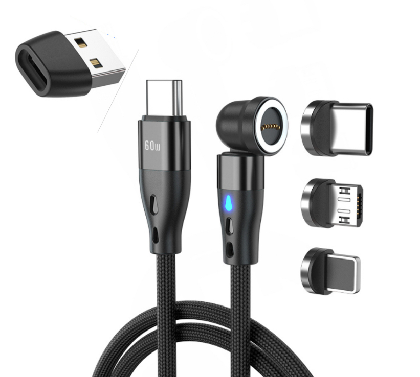 7 pin 6 in 1 JLC braided data and changing magnetic cable 2m thumbnail
