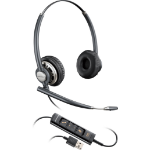 POLY Encorepro HW725 Headset Wired Head-band Office/Call center Black, Silver