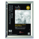 SECO by Stewart Superior SECO A1 Brushed Aluminium Snap Frame Silver - AM-A1SV