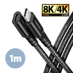 Axagon BUCM32-CF10AB SPEED+ USB-C  USB 20Gbps extension cable 1 m