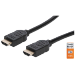 Manhattan Certified Premium HDMI 4K@60Hz Cable with Ethernet, 1m, Suitable for ALL 4K & 1080p/HD Uses - When Upgrading Now or Have It Ready for When You Need It, Black, High Speed, Lifetime Warranty, Equivalent to HDMM1MP