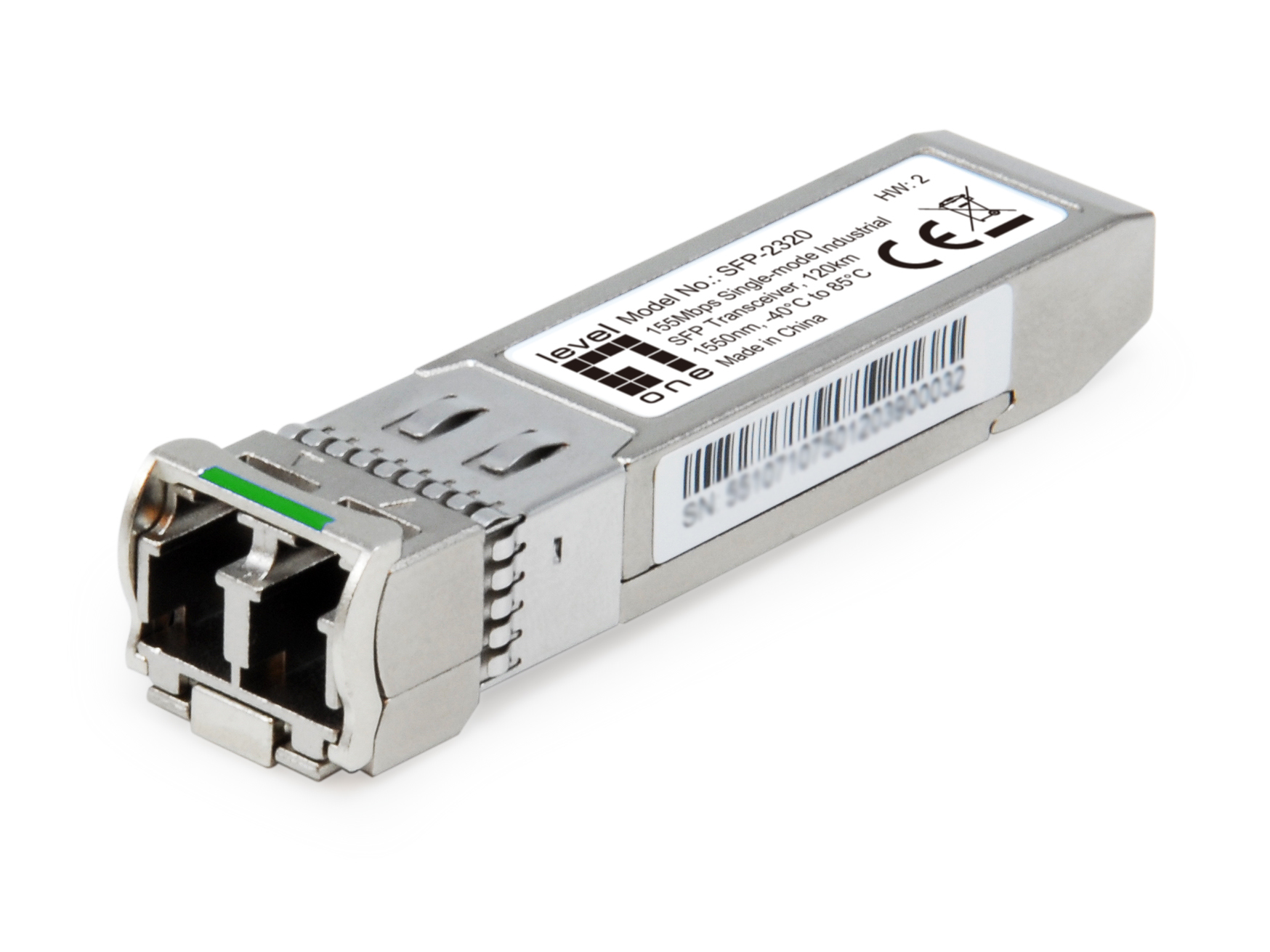 Image of LevelOne 125Mbps Single-mode Industrial SFP Transceiver, 120km,...