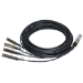 HPE Networking Comware X240 40G QSFP+ to 4x10G SFP+ 3m Direct Attach Copper Splitter Cable InfiniBand en Glasvezelkabel SFP+ Zwart