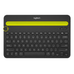 Logitech K480 Black, Green Bluetooth QWERTZ Swedish