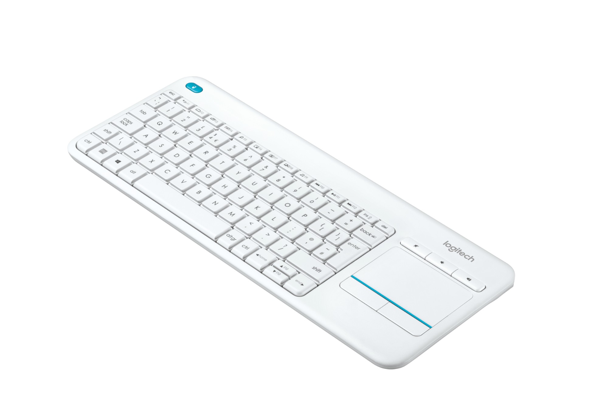 Logitech K400 Plus keyboard RF Wireless QWERTY US International White ...