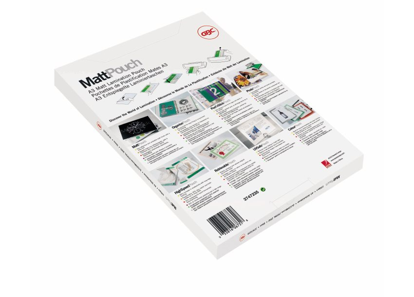 Image of GBC Matt Laminating Pouches A3 2x75 Micron (100)