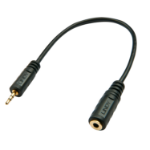 Lindy 35698 audio cable 0.2 m 2.5mm 3.5mm Black