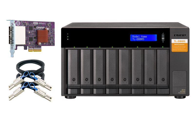 Image of QNAP TL-D800S storage drive enclosure HDD/SSD enclosure Black,...