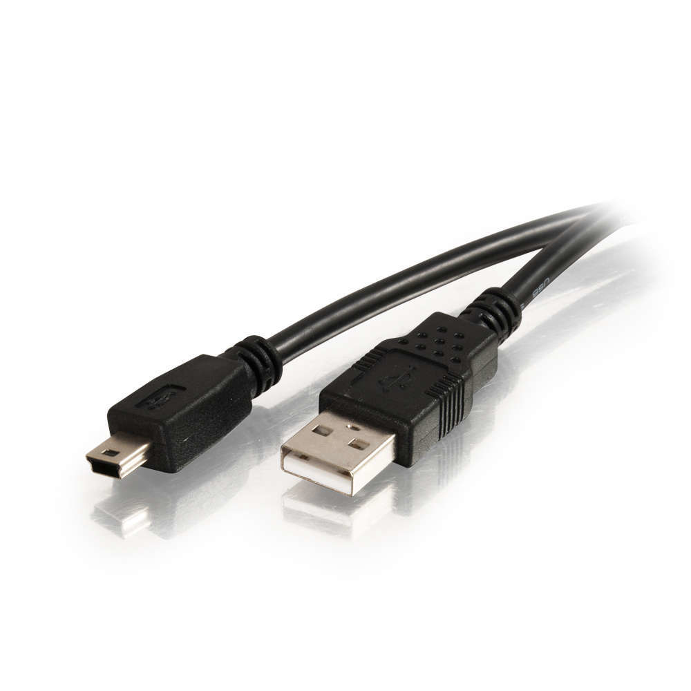 C2G 2m USB 2.0 A/Mini-B Cable USB Cable USB A Mini-USB B Black, 0 In ...