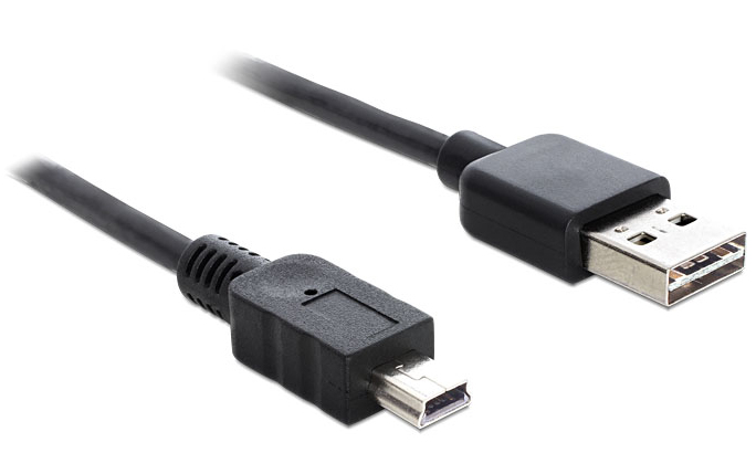 DeLOCK 5m USB 2.0 A - mini USB m/m USB cable USB A Mini-USB A Black