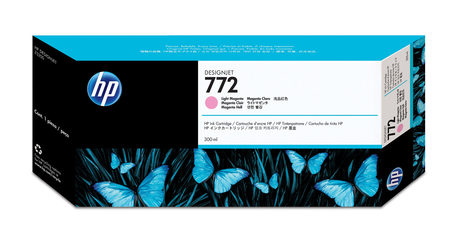 HP CN631A/772 Ink cartridge light magenta 300ml for HP DesignJet Z 5200