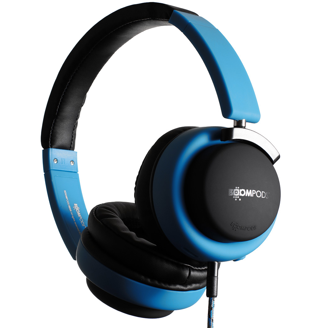 Boompods HUSH Headset Wired Head-band Calls/Music Black. Blue