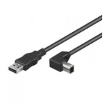 Techly ICOC-U-AB-005-ANG USB cable 0.5 m USB 2.0 USB A USB B Black