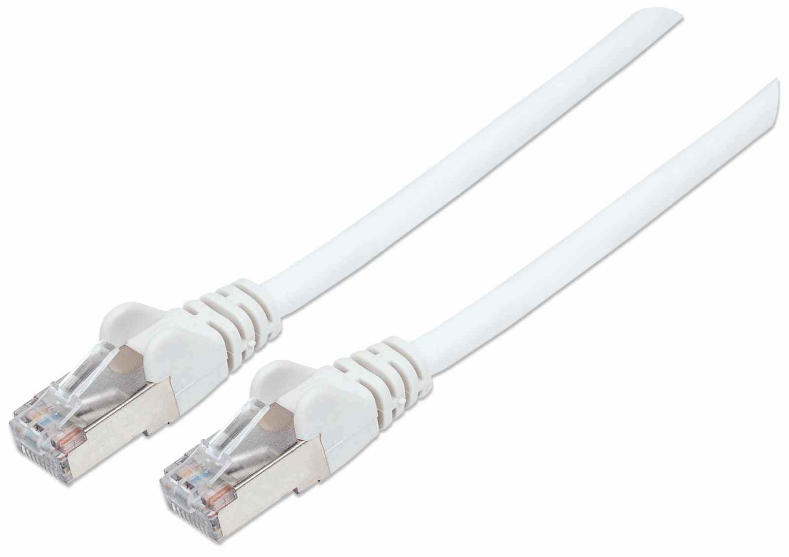 Photos - Cable (video, audio, USB) INTELLINET Network Patch Cable, Cat7 Cable/Cat6A Plugs, 0.25m, White, 7419 