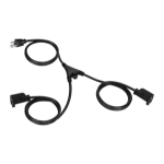 Monoprice 41088 cable splitter/combiner Black