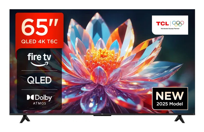 T6C -UK 65 inch QLED 4K HDR 10+ Dolby Vision & Atmos Smart Fire TV