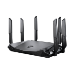 MSI RadiX AX6600 WiFi 6 Tri-Band wireless router Gigabit Ethernet Tri-band (2.4 GHz / 5 GHz / 5 GHz) Black