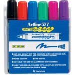 ARTLINE 577 DRY SAFE WHITEBOARD MARKERS BULLET 2.0MM WALLET 6