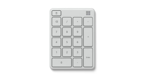 Microsoft Number Pad numeric keypad Universal Bluetooth White