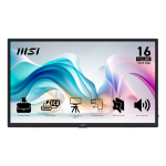 MSI PRO MP165 E6 portable TV/monitor Portable monitor Black 39.6 cm (15.6") LED 1920 x 1080 pixels