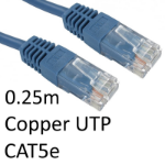 TARGET RJ45 (M) to RJ45 (M) CAT5e 0.25m Blue OEM Moulded Boot Copper UTP Network Cable