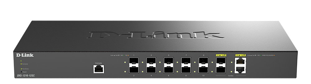 D-Link 10-port 10G SFP+ and 2-port 10GBASE-T/SFP+ combo 10G Multi-Gigabit Smart Managed Switch