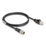DeLOCK M12 Cable X-coded 8 pin male to RJ45 male PVC 1 m