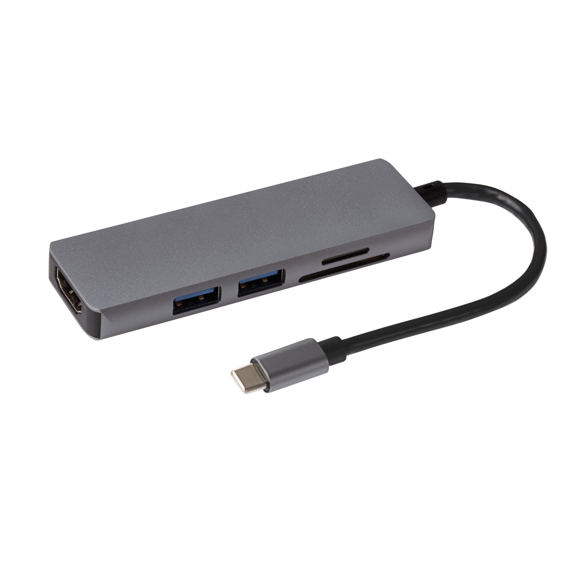 Maplin USB-C Multiport Hub 2x USB-A 3.0 HDMI SD Card Reader