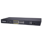VIVOTEK AW-FGT-180D-250 network switch Unmanaged Fast Ethernet (10/100) Power over Ethernet (PoE) Black