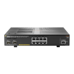 HPE Aruba 2930F 8G PoE+ 2SFP+ Managed L3 Gigabit Ethernet (10/100/1000) Power over Ethernet (PoE) 1U