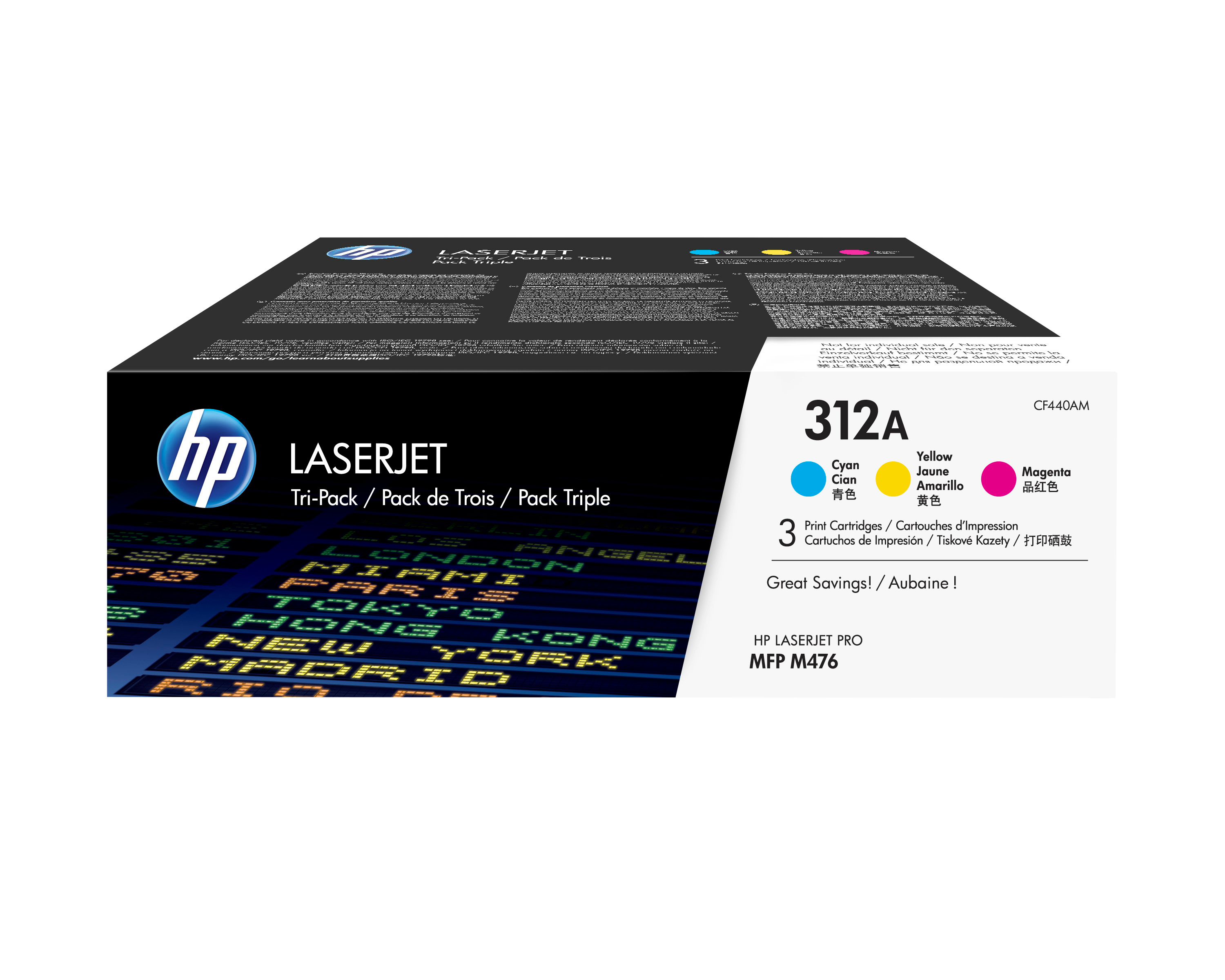 Image of HP CF440AM/312A Toner cartridge MultiPack cyan magenta yellow,...