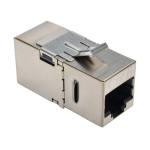 Tripp Lite N235-001-SH-D Cat6 Straight-Through Modular Shielded In-Line Snap-In Coupler with 90-Degree Down-Angled Port (RJ45 F/F)