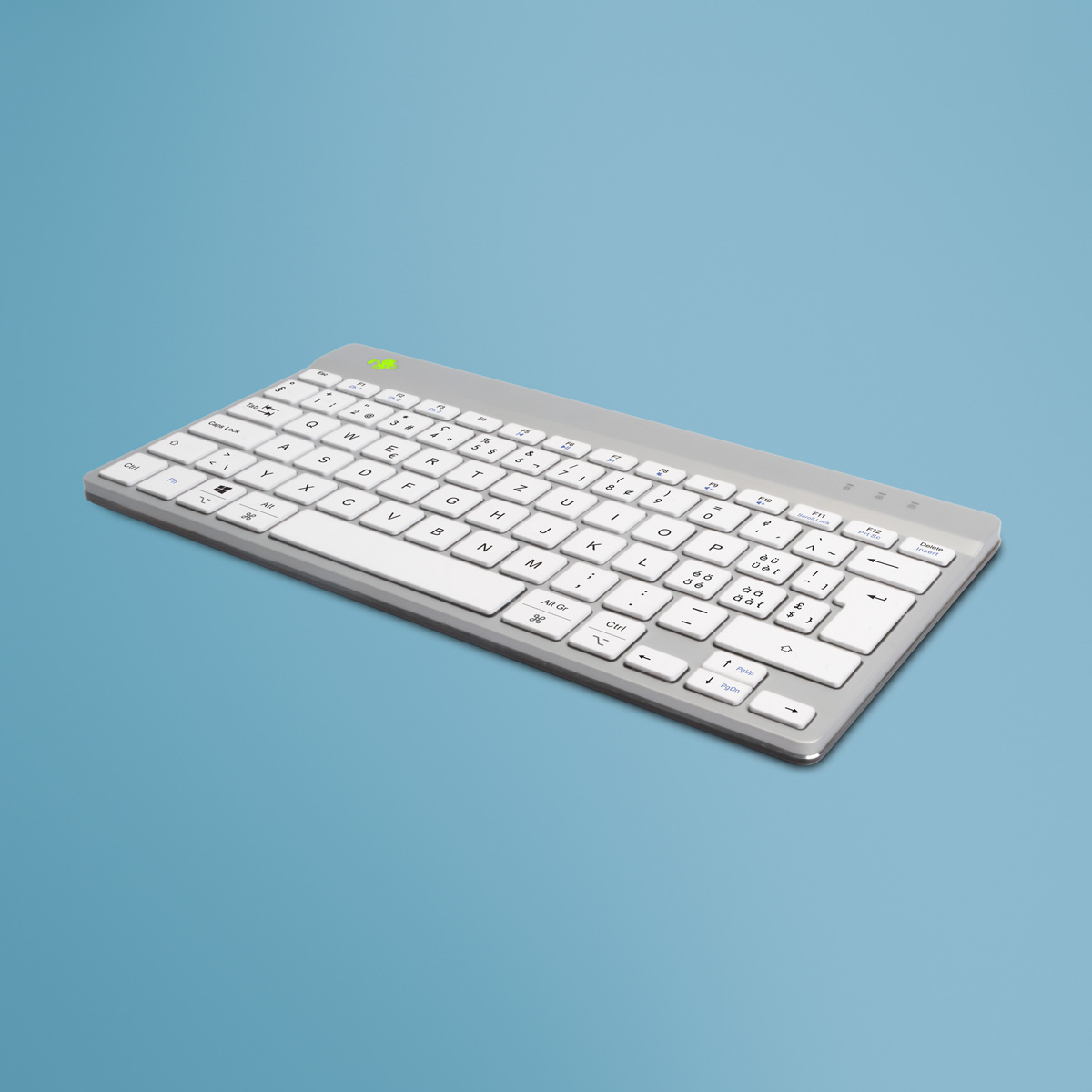 R-Go Tools Ergonomic keyboard R-Go Compact Break, compact keyboard with break software, QWERTZ (CH), Bluetooth, white