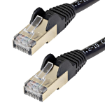 StarTech.com 7.5 m CAT6a Patch Cable - Shielded (STP) - 100% Copper Wire - Snagless Connector - Black