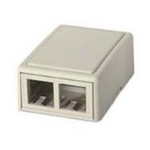 Belden MDVO Side Entry Box, 2-port, White outlet box