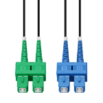 AddOn Networks 30m ASC to ASC Black OS2 Duplex Armored OFNR (Riser-Rated) SMF Fiber Outdoor Patch Cable