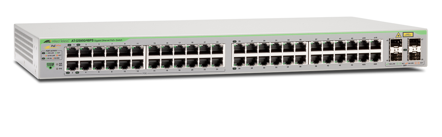 Allied Telesis AT-GS950/48PS-50 Gigabit Ethernet (10/100/1000) Power over Ethernet (PoE) Grey