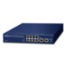 PLANET 8-Port 10/100/1000T 802.3at Unmanaged Gigabit Ethernet (10/100/1000) Power over Ethernet (PoE) 1U Blue