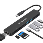 Simplecom CH547 laptop dock/port replicator Wired USB 3.2 Gen 1 (3.1 Gen 1) Type-C Black