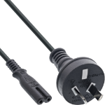 InLine Power cable, , Australia plug to Euro8 plug, black, 1.8m