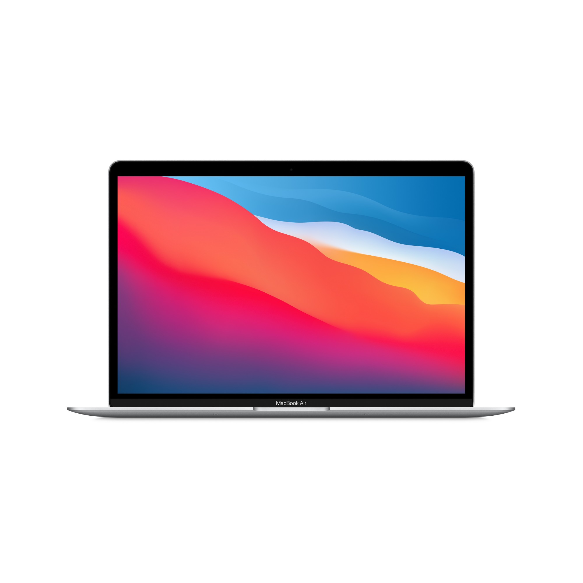 MacBook Air, 13", Silver, Apple M1 chip with 8?core CPU and 7?core GPU, 8GB unified memory, 256GB SSD storage, 16-core Neural Engine, Backlit Magic Keyboard - British UK Power Supply